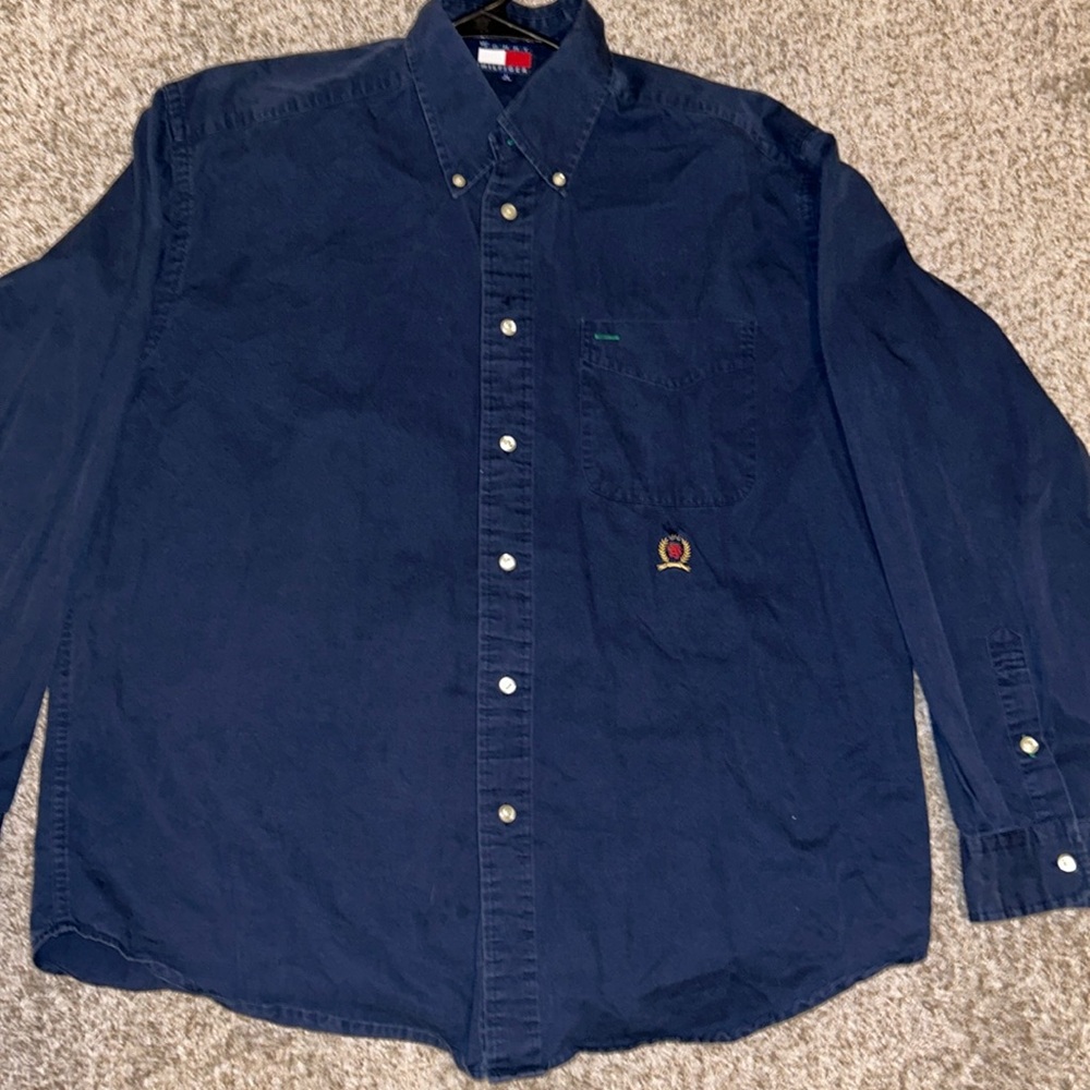 Medium Tommy Hilfiger button up blue